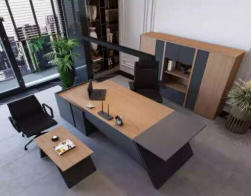 Luxe kantoormeubilair inrichting bureau salontafel archiefkast Set 3-delig