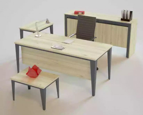 Kantoormeubelen moderne bureau salontafel dressoir bijzettafel 4-delig.