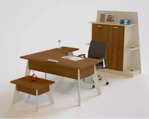 Hoekbureau tafel archiefkast salontafel kast meubels kantoor 3-delige.