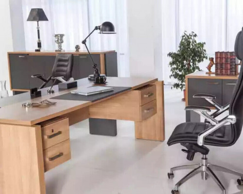 Luxe bureau tafel hout design kantoorinrichting meubels 206x102cm