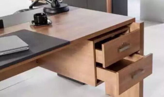 Luxe bureau tafel hout design kantoorinrichting meubels 206x102cm