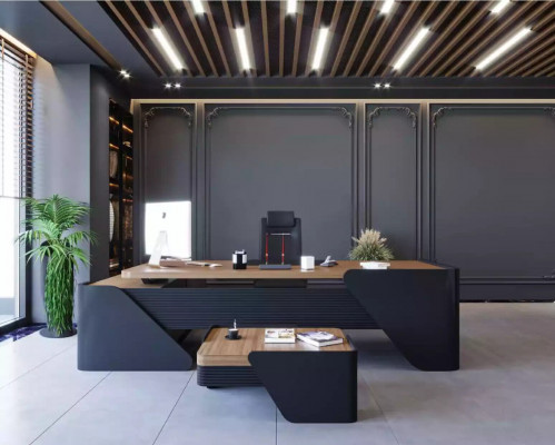 Luxe bureau + salontafel moderne tafel 2-delig meubilair inrichting