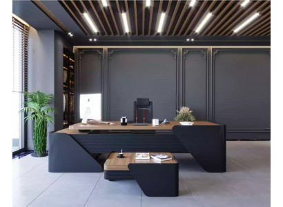Luxe bureau + salontafel moderne tafel 2-delig meubilair inrichting