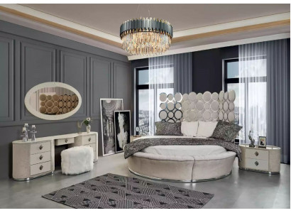 Slaapkamer set modern bed + 2 nachtkastjes + kaptafel + spiegel nieuw