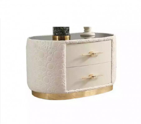 Moderne slaapkamer set Bed + 2x Nachtkastjes + Kaptafel + Spiegel 5-delig