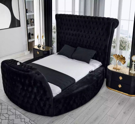 Moderne Chesterfield-bed in luxueuze zwarte kleur