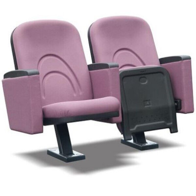 Moderne fauteuil fauteuil bankstoel 1 zits voor theater bioscoop design luxe roze textiel
