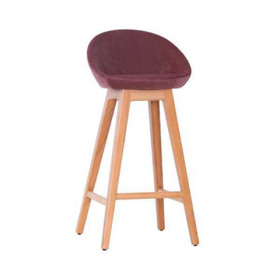 Moderne paarse stoel ontwerper barkruk houten stoel stijlvol luxe meubels krukje