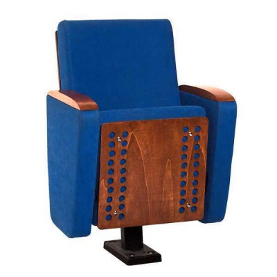 Fauteuil Art Deco Fauteuil Bankstel 1-zits voor Theater Design Luxe Blauw Textiel