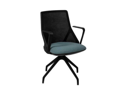 Luxe zwarte bureaustoelen gestoffeerde fauteuils stoel draaistoel
