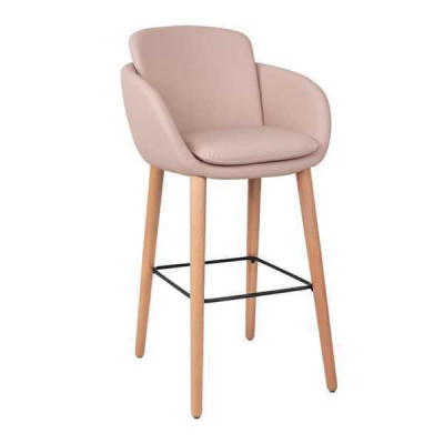 Barkruk, Beige kunstleren ontwerp barkrukken, krukken, hocker.