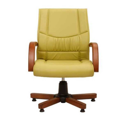 Computer Draaistoel Moderne Groene Bureaustoel Gestoffeerde Kunstleren Fauteuil