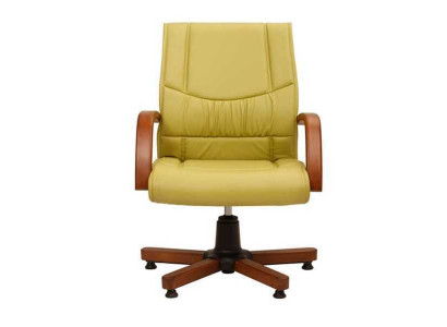 Computer Draaistoel Moderne Groene Bureaustoel Gestoffeerde Kunstleren Fauteuil