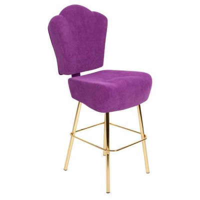 Moderne lila stoel ontwerper barkruk textiel stijlvol luxe meubels kruk