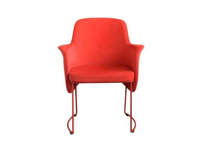 Moderne eetkamerstoel Stoel Keukenstoel Fauteuil Zits Stof Modern Hout Rood