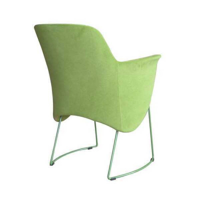 Eetkamerstoel Stoel Keukenstoel Fauteuil Zits Stof Modern Hout Groen nieuw