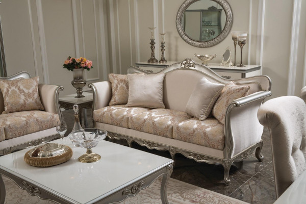 Driepersoonsbank 3-zitsbanken Luxe stoffen banken grote gestoffeerde designer