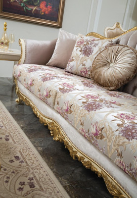 Bankstel bank Zitter salontafel fauteuil bankstelset stof luxe stoel 5-delig.