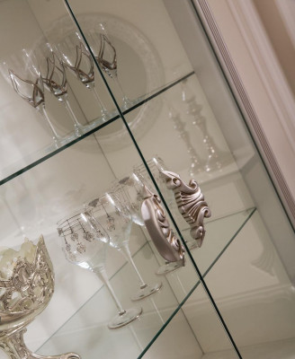 Vitrine Luxe Houten Kasten Italiaanse Meubels Woonkamer Dressoir Glas