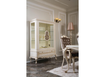 Vitrine glazen kast vitrine woonkamer hout dressoir luxe meubels rek