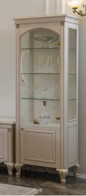 Vitrine glazen kast houten kasten woonkamer vitrines Italiaanse luxe