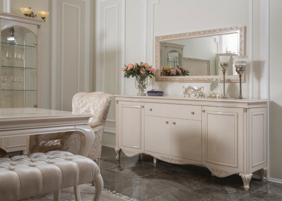 Vitrine glazen kast houten kasten woonkamer vitrines Italiaanse luxe