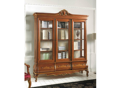 Vitrine kast Boekenplank Dressoir Klassieke Italiaanse meubels Planken Hout