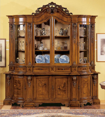 Vitrines Massief Houten Glas Kast Echt houten vitrine Woonkamer meubels Dressoir