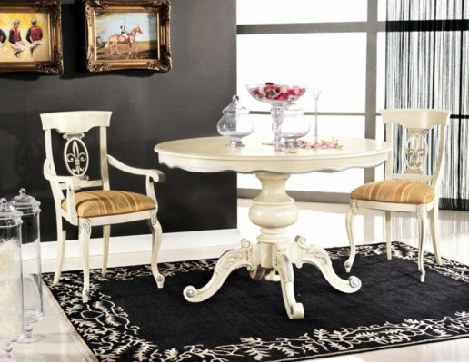 Meubel eetset tafel 2 stoelen eettafel set 3-delig eetkamer klassiek meubel
