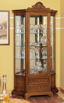 Meubel glazen vitrine houten vitrines glazen kasten planken Italië
