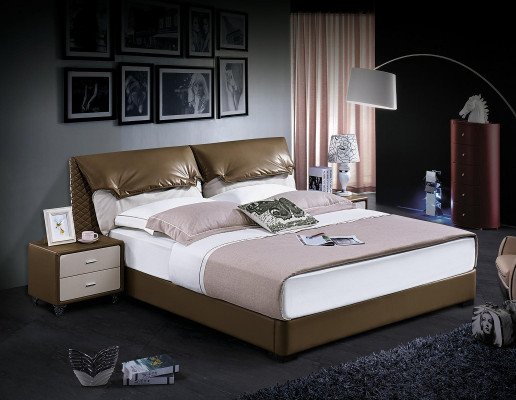 Klassieke 3-delige slaapkamer set Klassiek bed + nachtkastje Tweepersoonsbed Nieuw