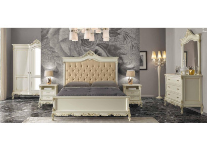 Italiaanse barokstijl meubels slaapkamer 5-delige set bed dressoir nachtkastjes