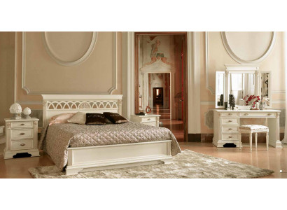 Luxe slaapkamer set 6-delig. Bed 2x nachtkastje kaptafel designer meubels massief hout