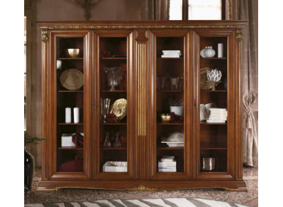 Vitrine Glas Muurkast Vitrinekast Barok Rococo Italiaanse Stijl Meubels Massief Hout
