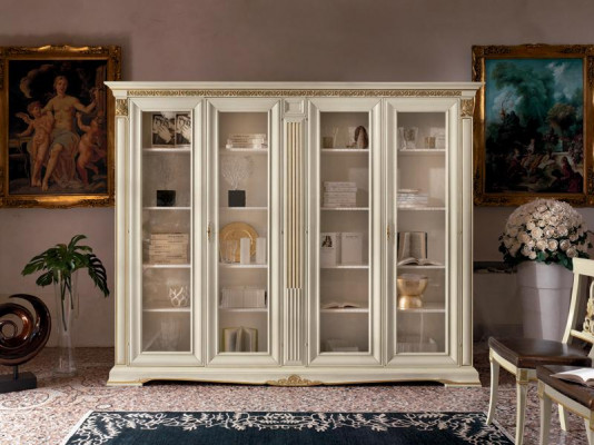 Vitrine kast Vitrines Woonkamer Etalagekasten Ontwerp Barok Rococo Massief hout