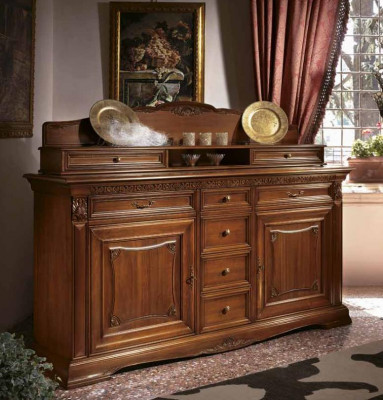 xxl Buffet Ladenkast Kast Barok Rococo Dressoir Console Rek Massief hout