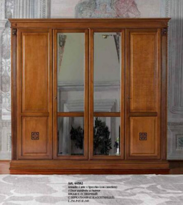 Kledingkast Slaapkamer Massief houten kast Antieke stijl Kasten Italiaanse meubels