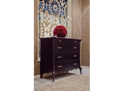 Ladekast met 4 laden Dressoir Houten kast Dressoir Lades Paars