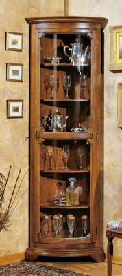 Kasten Houten vitrines Glazen kast Massief houten vitrine Woonkamer meubels Dressoir