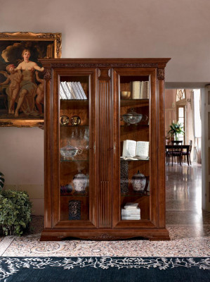 Klassieke vitrinekast vitrinekast vitrinekast vitrine barok rococo massief hout