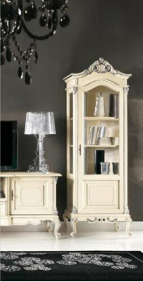 Klassieke woonwand set vitrine tv-meubel vitrines kast kasten 3-delig.