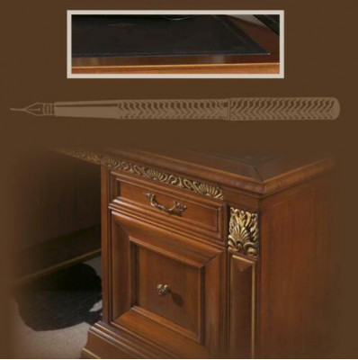 Bureau kantoor bureau klassiek ontwerp kantoortafels barok rococo massief hout.