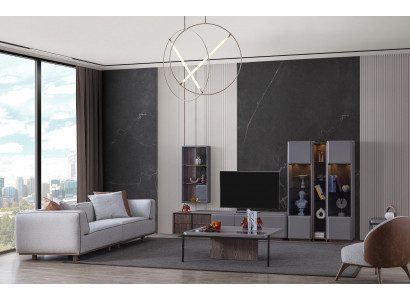 Ontwerper woonkamerset 7-delig. Moderne woonwanden woonkamer wandkast.