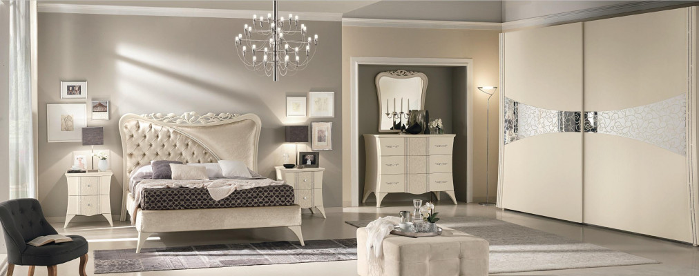 Slaapkamer Bed Nachtkastje Console Kledingkast Modern Hout Luxe Set 6-delig.