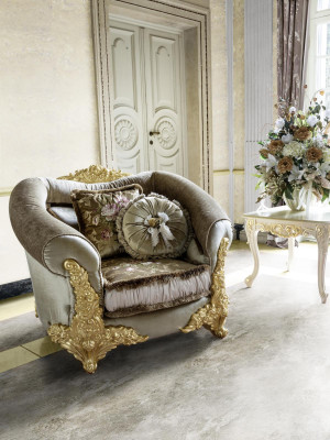 Sofa bekleding 3 2 1 zits barok houten 3-delige luxe meubelset klassiek bankstel