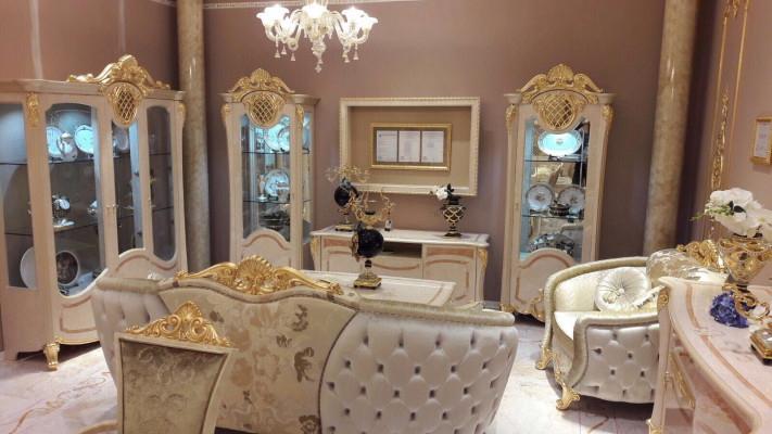 Ontwerp woonkamer wand dressoir 2x kast tv laag dressoir dressoir 3-delige set vitrine
