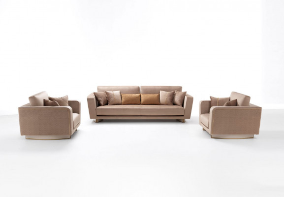 Bankstel 3+1+1 zit set Design Bank Beklede Banken Bank Klassiek 3-delig.