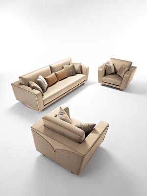 Bankstel 3+1+1 zit set Design Bank Beklede Banken Bank Klassiek 3-delig.