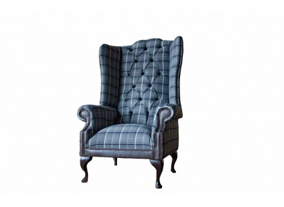 Ohrensessel Chesterfield fauteuil bank 1-zits bankstel textiel banken stof