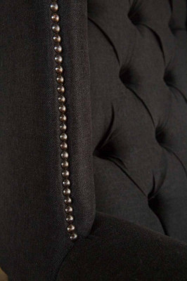 Ohrensessel Stoel Zitter Zwart Ontwerp Bekleding Chesterfield Textiel Nieuw